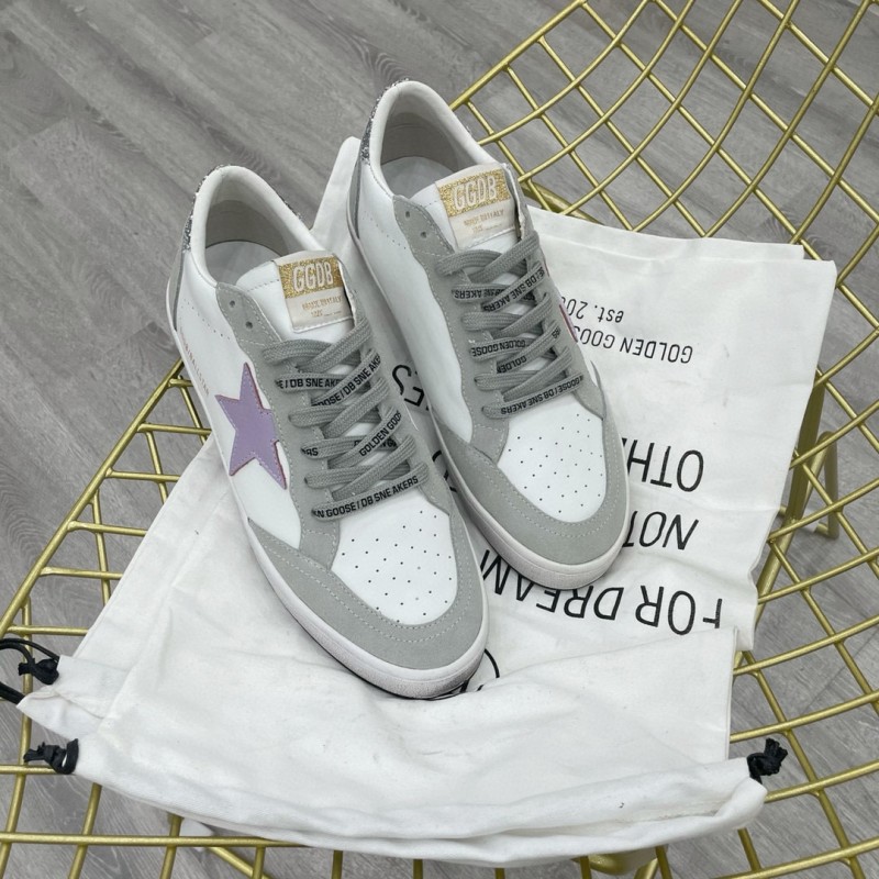 2024 Unisex GGDB White Purple Grey Leather Suede Low Top Sneakers MJ00260