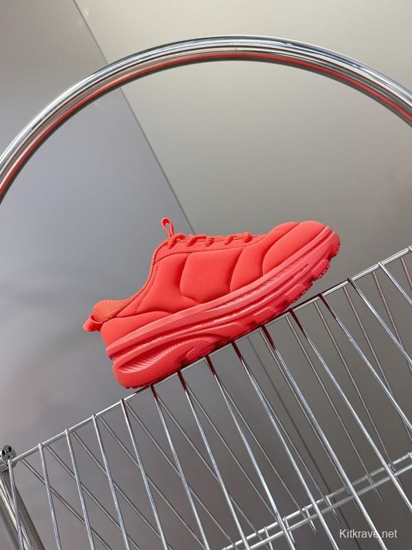 2025 Women Marni Red Fabric Sneakers