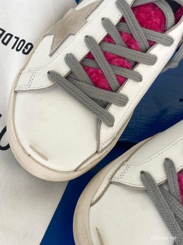 2024 Slippers GGDB White Pink Shearling Slippers MJ00280