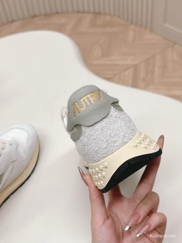 2024 Unisex Autry White Grey Leather Mesh Sneakers MJ00330