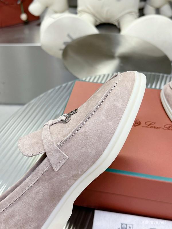 2024 Unisex Le Parmentier beige suede loafers MJ00270