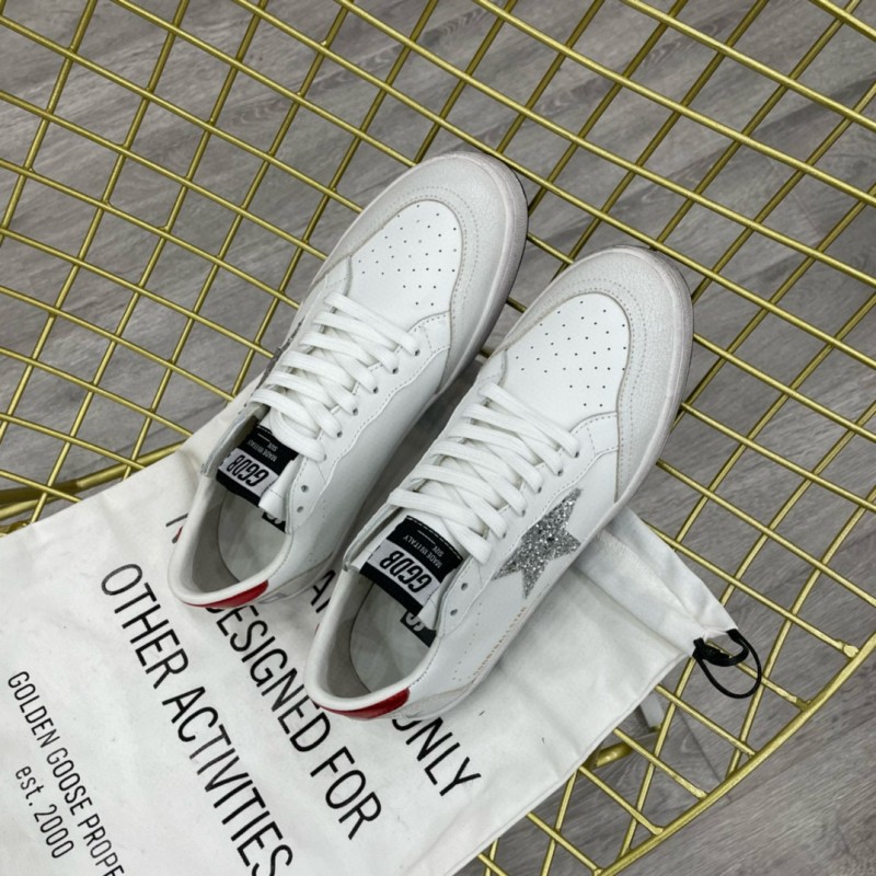 2024 Unisex GGDB White Grey Red Leather Low Top Sneakers MJ00260