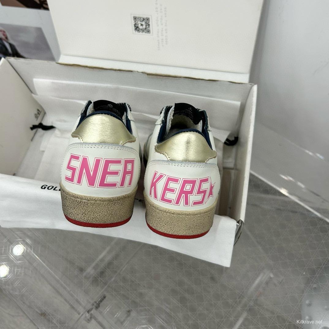 2024 Unisex GGDB White Gold Leather Sneakers MJ00260