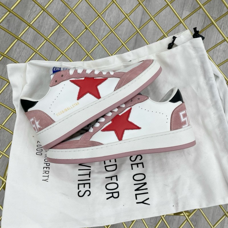 2024 Unisex GGDB White Pink Red Leather Suede Sneakers MJ00260