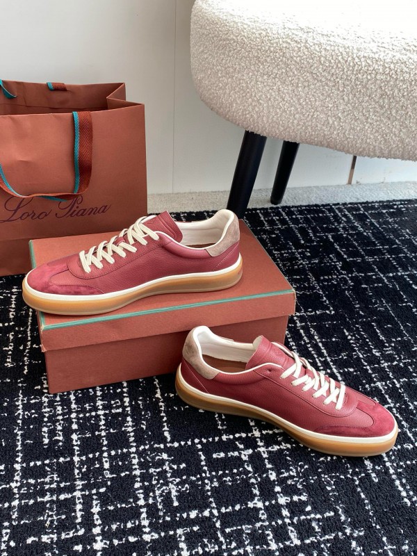 2024 Unisex LP Red Pink Leather Sneakers MJ00320