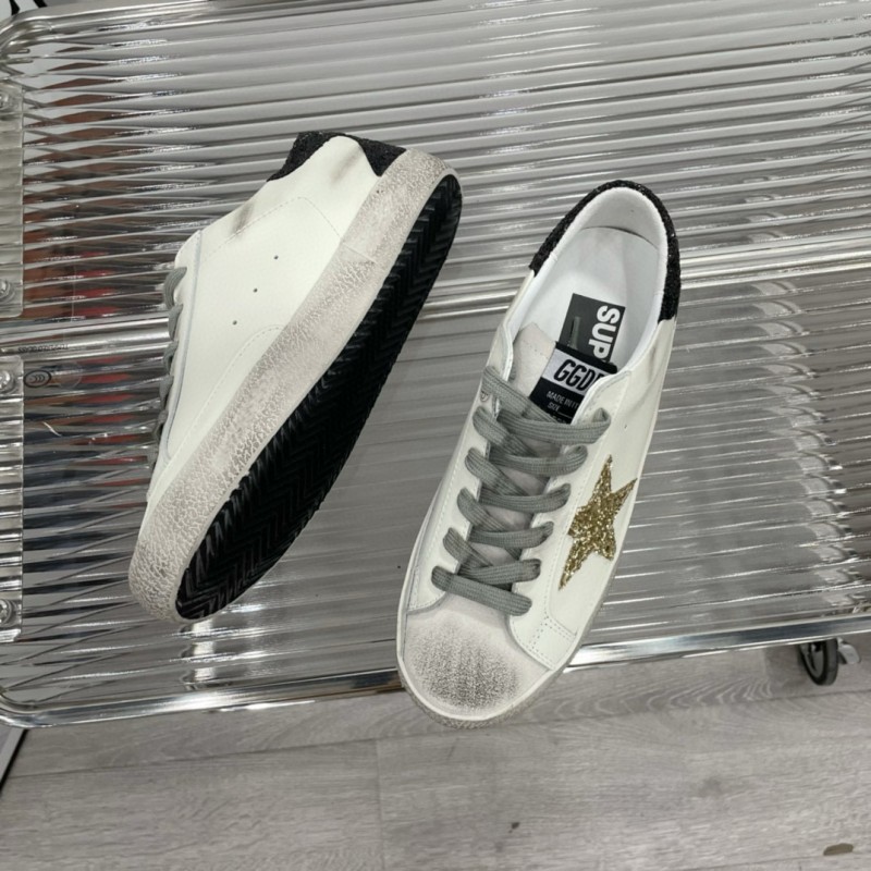 2025 Women GGDB White Black Gold Leather Suede Sneakers