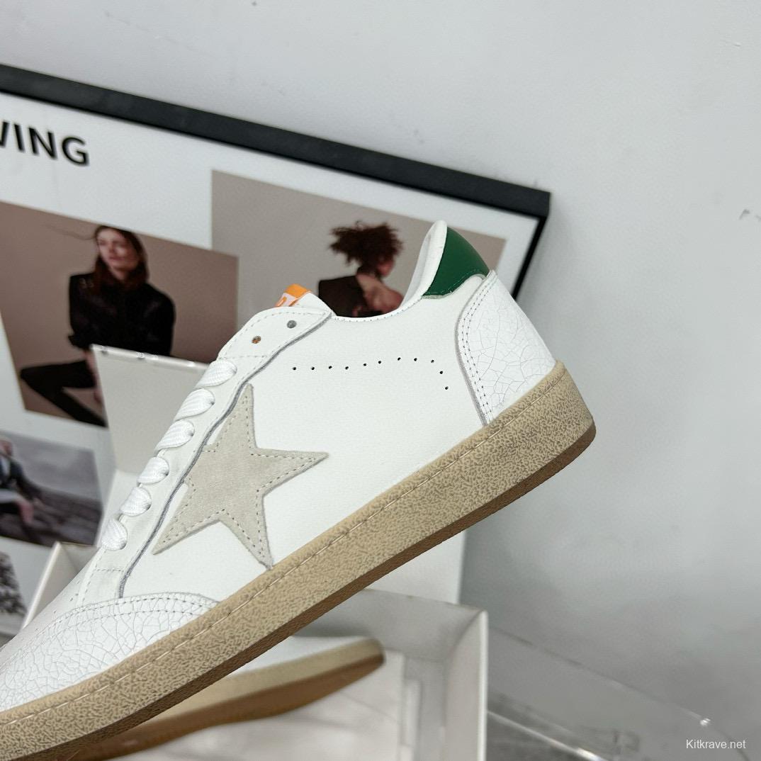 2024 Unisex GGDB White Grey Green Leather Sneakers MJ00260