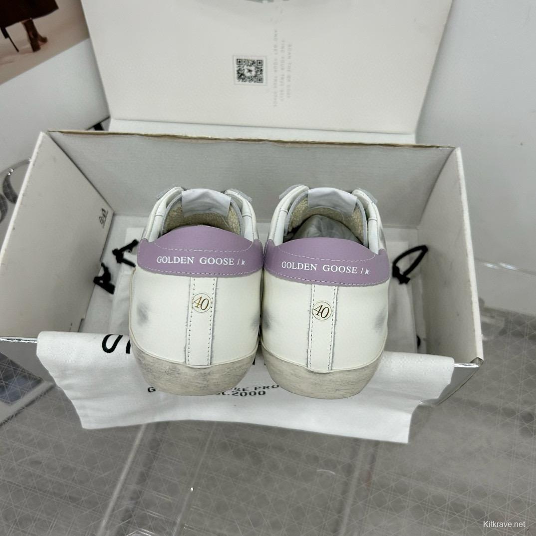 2025 Women GGDB White Grey Leather Sneakers