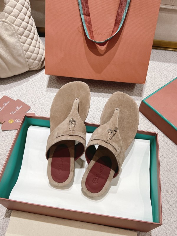 2025 Slippers Le Parmentier Brown Suede Slippers LY00250