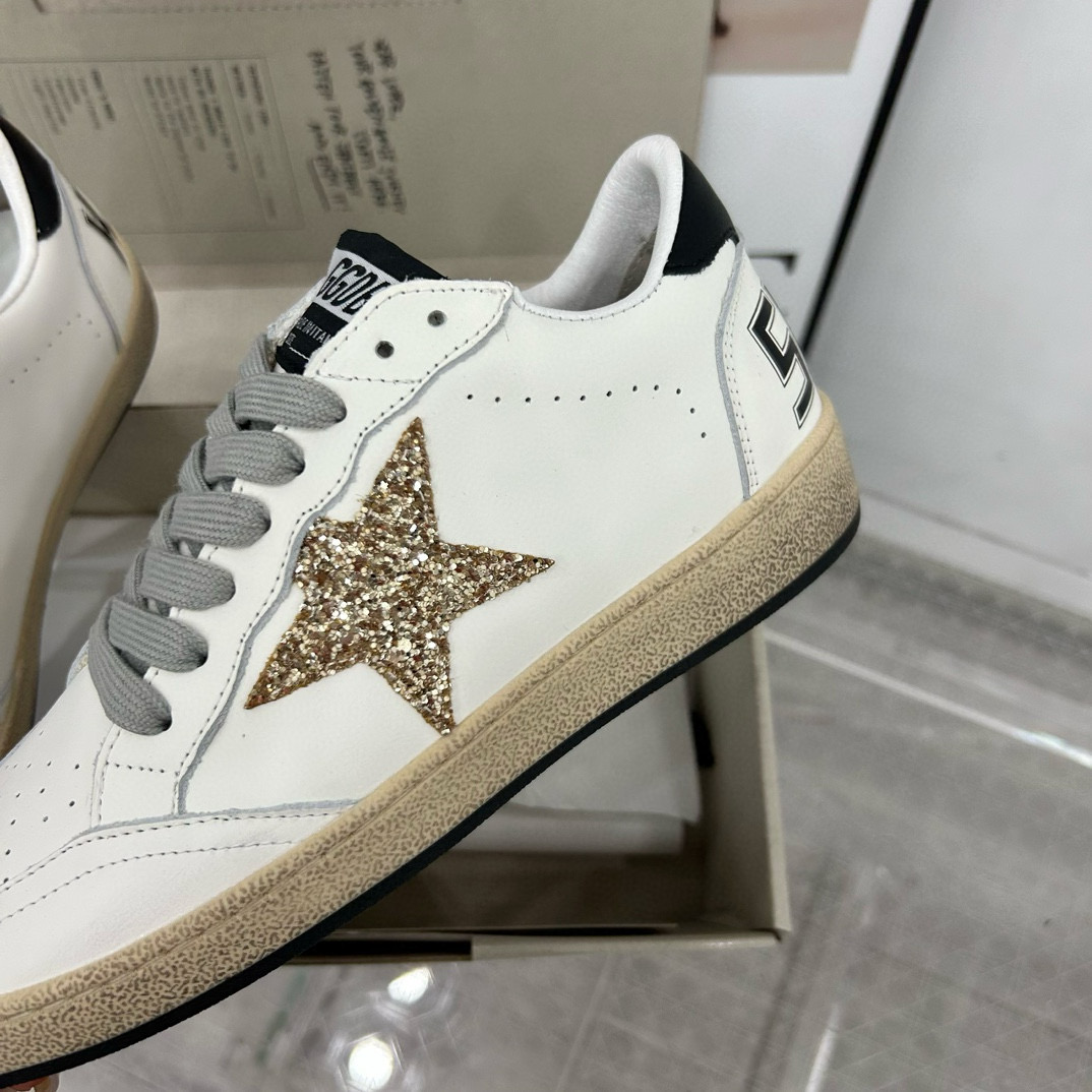 2024 Unisex GGDB White Gold Leather Sneakers MJ00260