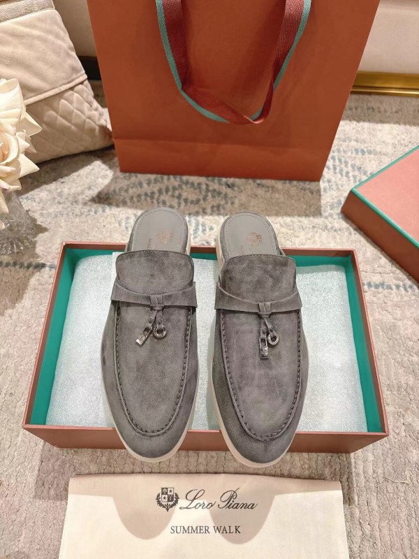 2025 Slippers LP Grey Suede Slippers