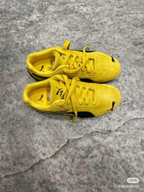 2025 Women Puma Yellow Suede Sneakers KFY00260