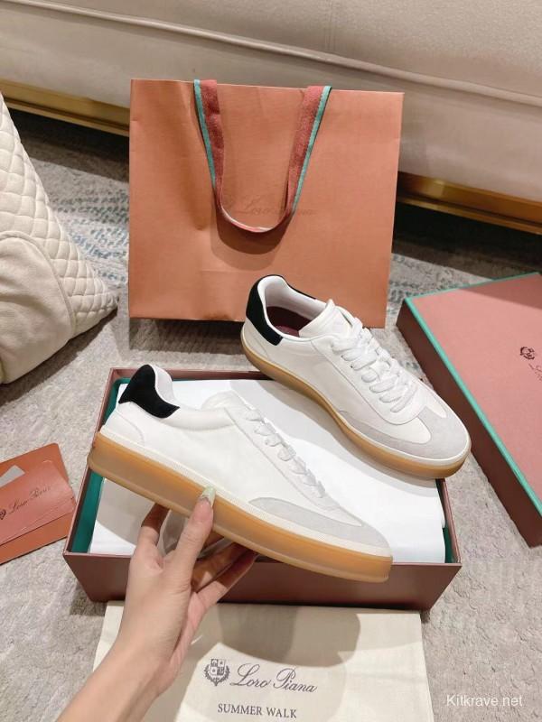 2025 Unisex Le Parmentier White Black Leather Sneaker LY00320(F)/LY00330(M)