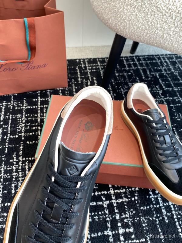 2024 Men Le Parmentier black suede leather casual sneakers MJ00320