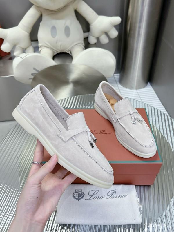 2024 Men Le Parmentier White Suede Loafers MJ00270