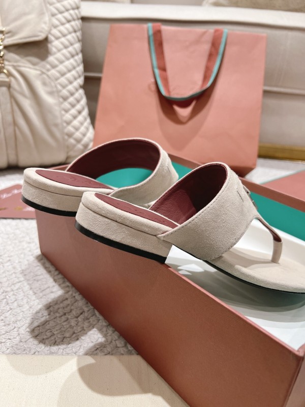 2025 LP Beige Suede Slippers LY00250