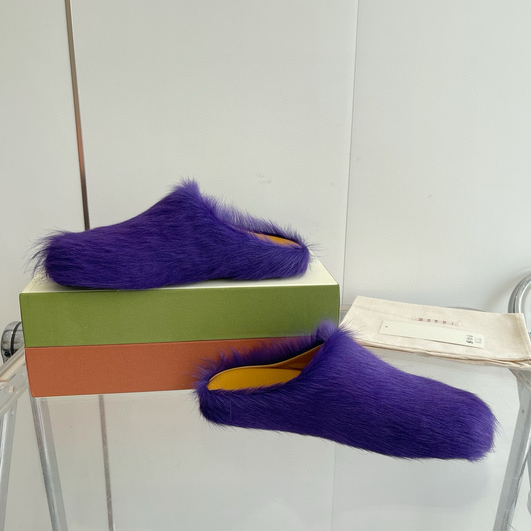 2024 Slippers Marni Purple Horsehair