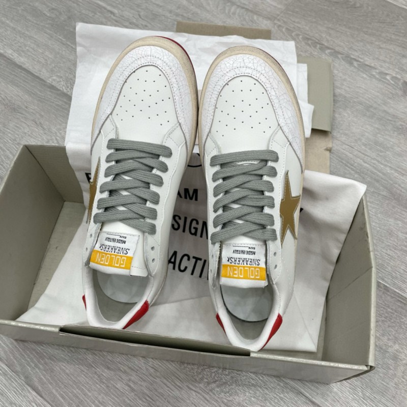 2024 Unisex GGDB White Red Beige Leather Sneakers MJ00260