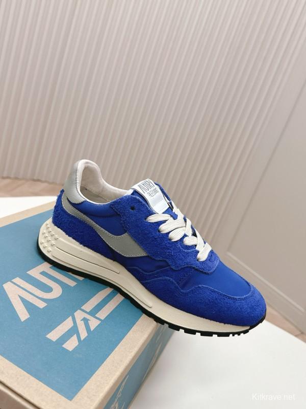 2024 Men Autry Blue Grey Suede Mesh Sneakers MJ00330