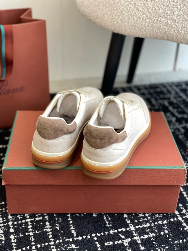 2024 Unisex LP White Beige Leather Suede Plimsolls MJ00320