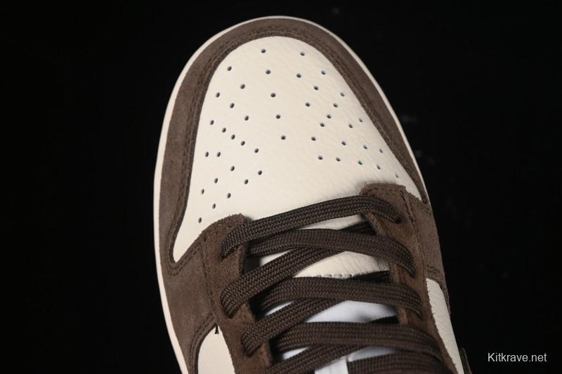 Nike SB Dunk Low White Mocha Low-Top Casual Skate Shoes - FQ8249-104