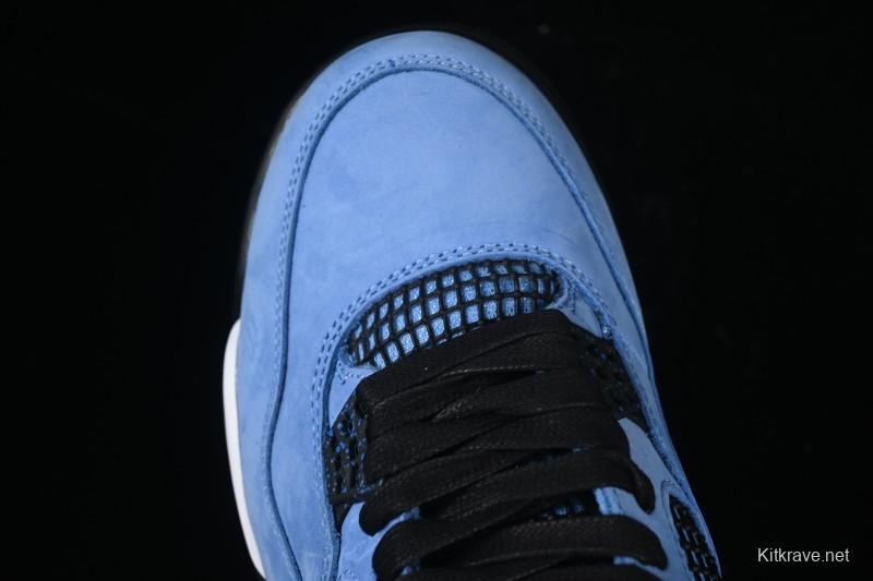 Nike Travis Scott Cactus Jack x Air Jordan 4 Retro AJ4 Collaboration Suede Blue - 308497-406