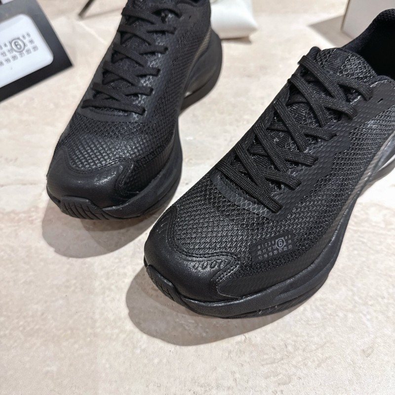 2025 Unisex MM6 Maison Margiela Black Polyester Polyurethane Rubber Road Running Shoes Spectur 2 KFY00330