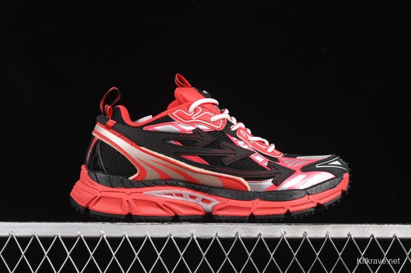 Off-White Be Right Low-Top Lifestyle Casual Shoes in Black Red