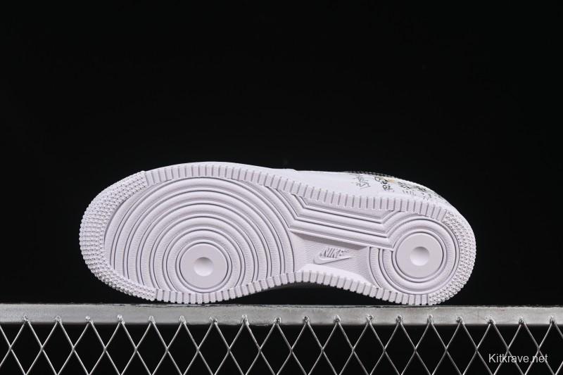 Nike Air Force 1'07 Low East Fence Drunk Chinese Style Gradient Yellow Low-Top Casual Sneakers - ZH0316-082