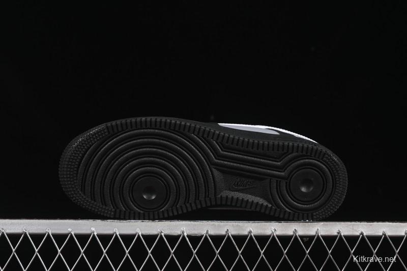 Nike Air Force 1 '07 Low Black Silver Court Low-Top Casual Sneakers - ZH0316-085