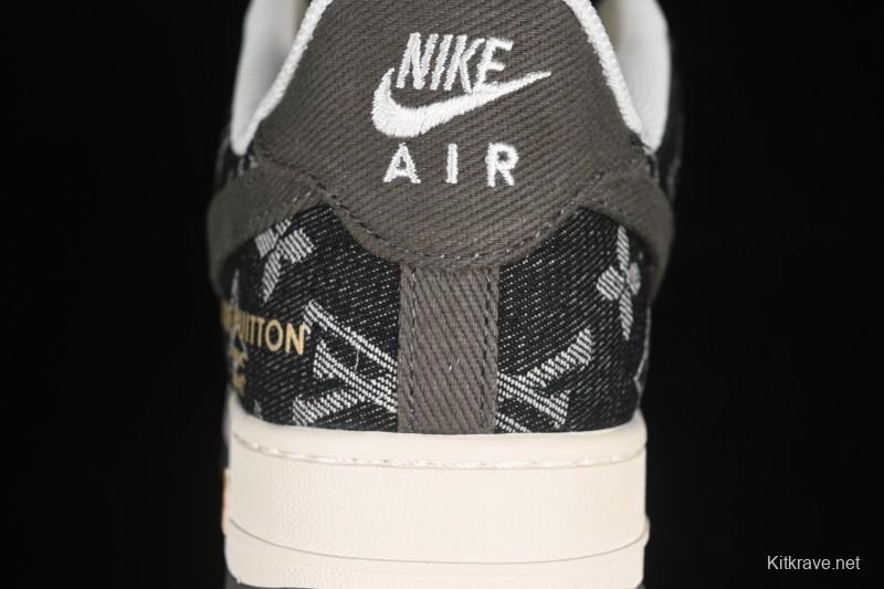 Nike Air Force 1 '07 Low LV Collaboration Black Gold Casual Sneakers - JJ2508-703