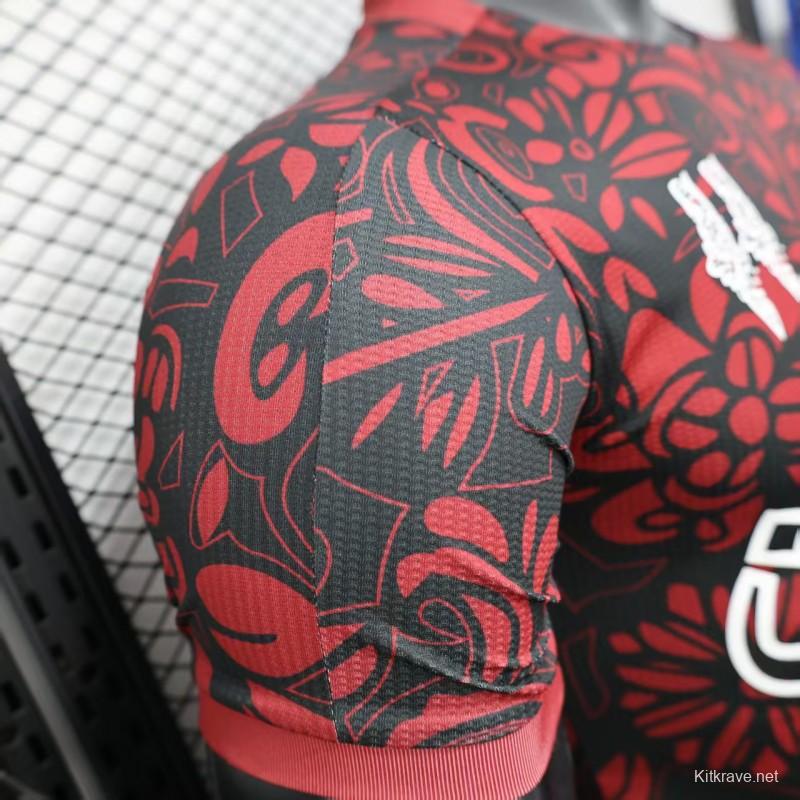 Player Version 25/26 FC Palestine Red with Traditional Floral Pattern Jersey