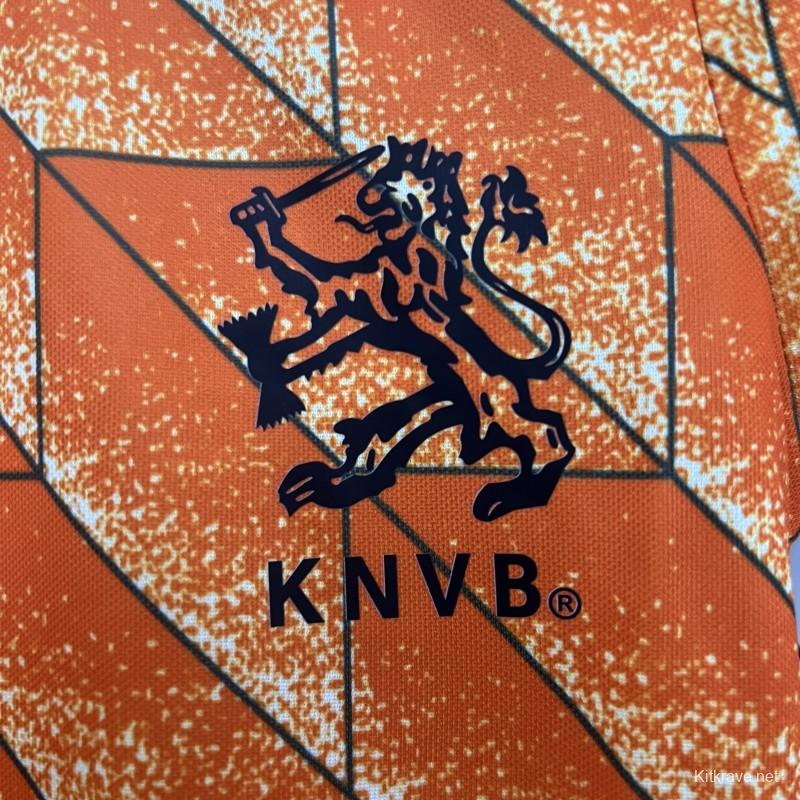 Retro 1988 Kids Netherlands Home Size 16-28 Jersey