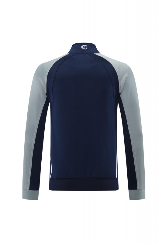 25/26 Real Madrid Navy/Grey Full Zipper Jacket +Long Pants