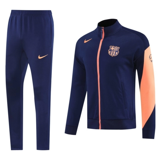 25/26 Barcelona Navy/Orange Full Zipper Jacket +Long Pants