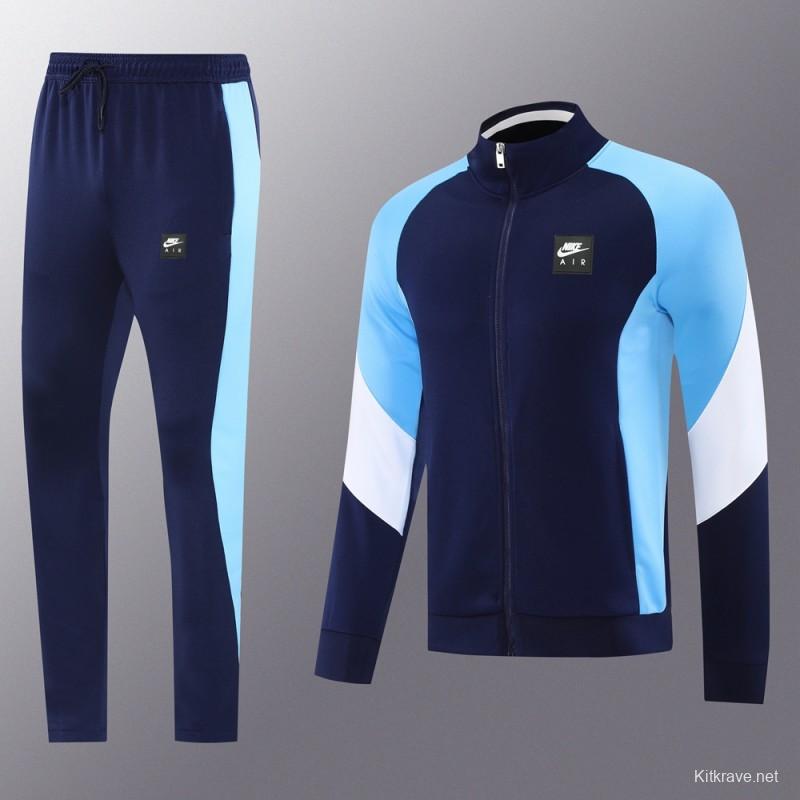 2025 NIKE Light Blue/Navy Full Zipper Jacket +Long Pants