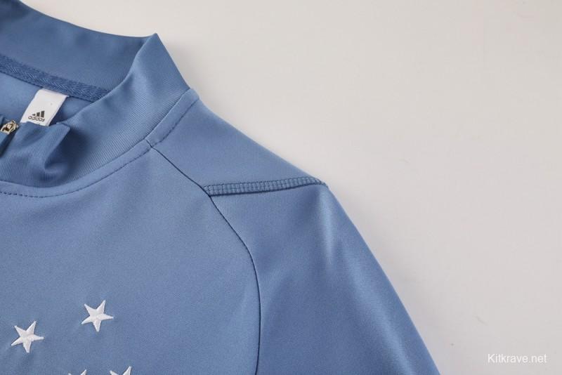 25/26 Cruzeiro Bluish Gray Navy Half Zipper Jacket+Long Pants