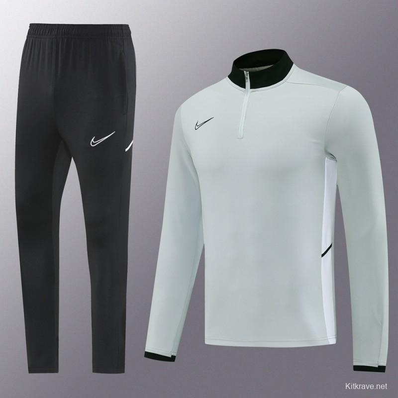 2025 Nike Grey Full Hoodie Zipper Jacket +Long Pants