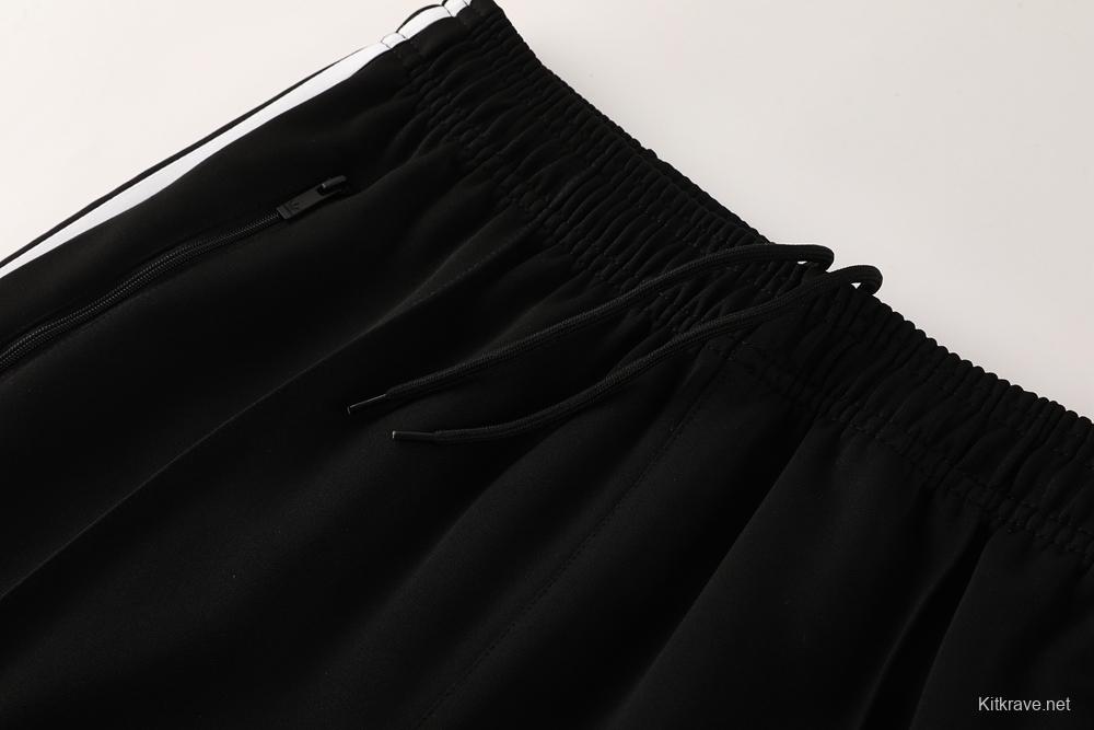 2025 Adidas Original Black Full Hoodie Zipper Jacket +Long Pants