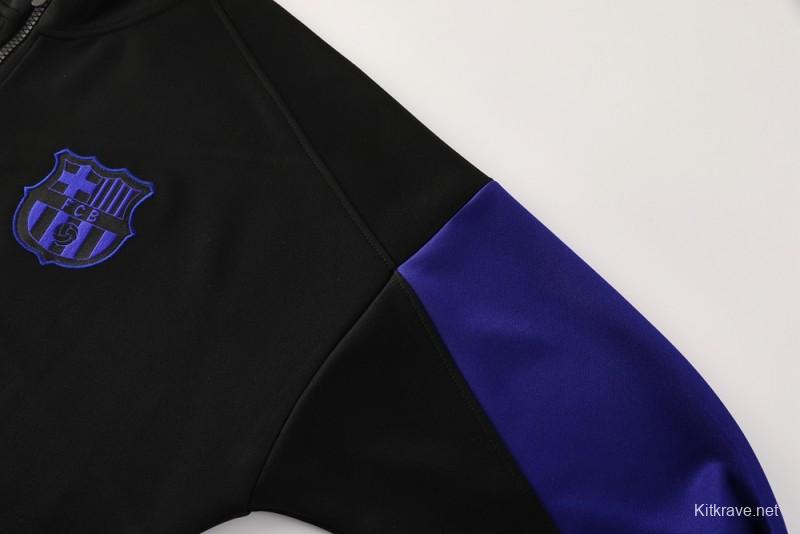 25/26 Barcelona Black/Blue Full Zipper Jacket +Long Pants