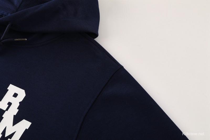 25/26 Real Madrid Navy Hoodie Full Zipper Jacket + Long Pants