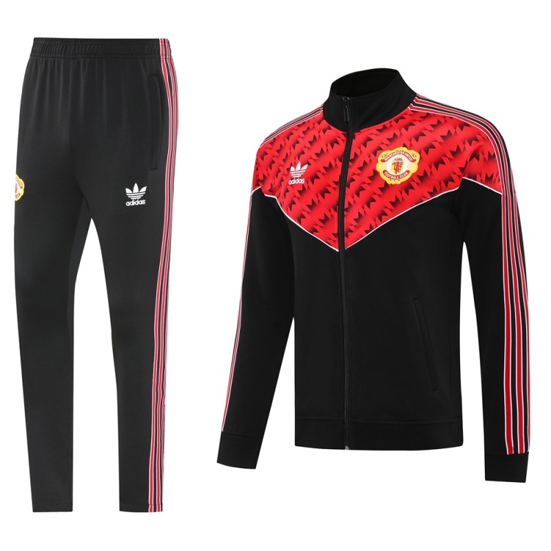 25/26 Manchester United Red/Black Full Zipper Jacket +Long Pants