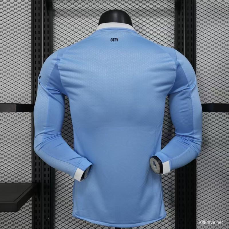 Player Version 25/26 Manchester City Home Long Sleeve Jersey