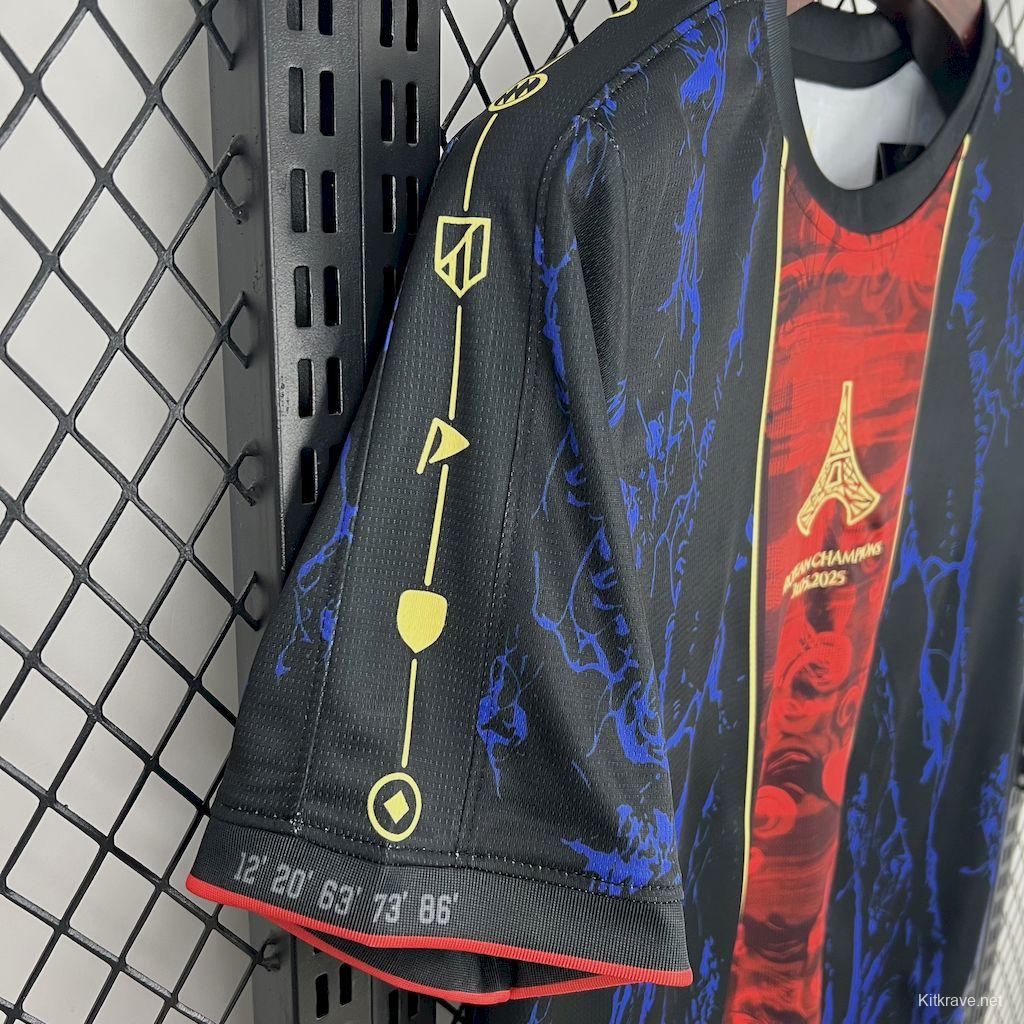 2025/26 Paris Saint-Germain (CAMPEONES DE EUROPA) Red And Blue Jersey