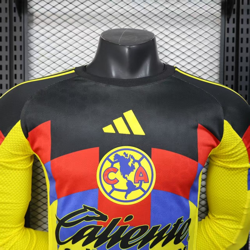 Player Version 25/26 Club America Home Long Sleeve Jersey