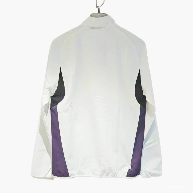 25/26 Real Madrid White /Purple Full Zipper Windbreaker