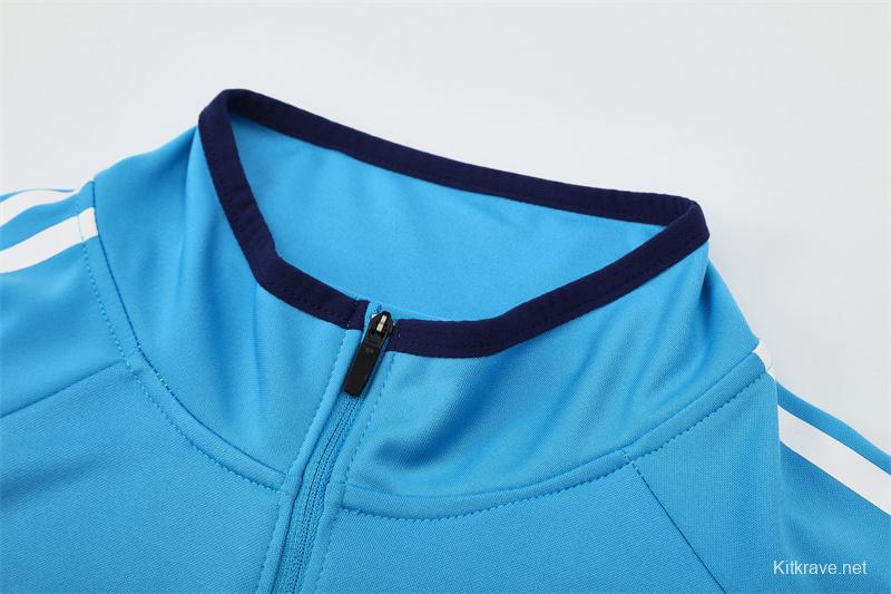 Retro 05/06 Real Madrid Light Blue Half Zipper Jacket