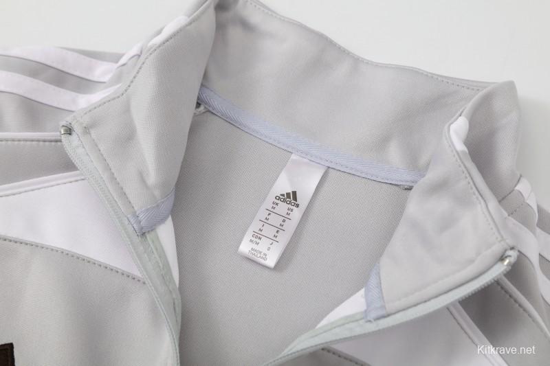 25/26 Real Madrid Grey Full Zipper Jacket + Long Pants