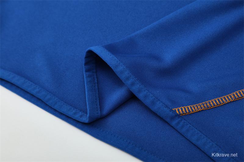 Retro 13/14 Real Madrid Color Blue Half Zipper Jacket