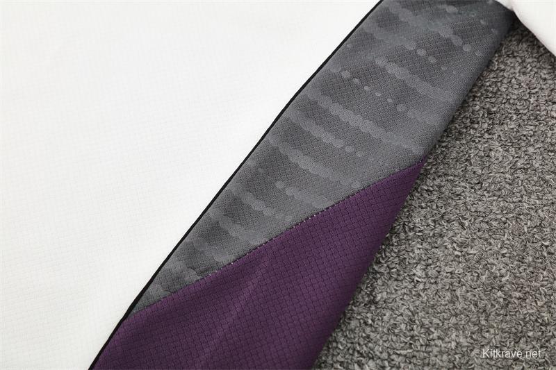 25/26 Manchester United White Purple Short Sleeve+Soccer Shorts